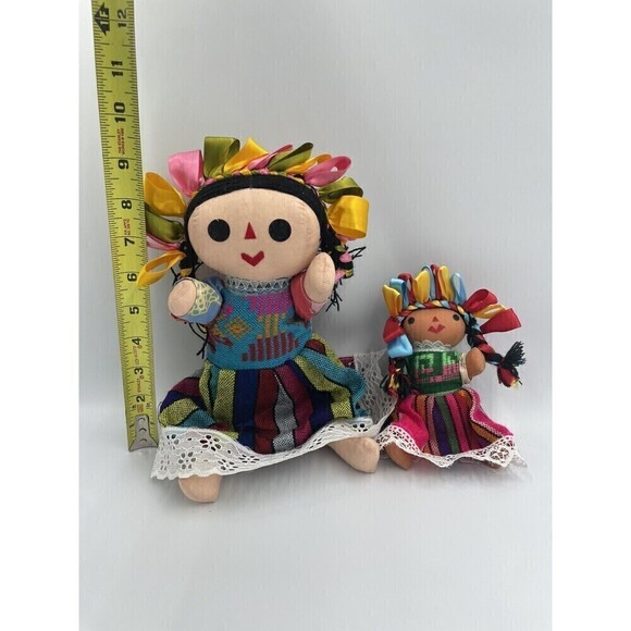 Handmade 12" Mexican Rag Doll - Lele Doll - Maria Doll - Muñeca Maria Mexicana - Picture 2 of 5